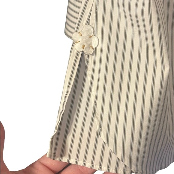 Le Sarte Pettegole stripped button down shirt statement sleeves Made in Italy - Picture 4 of 12